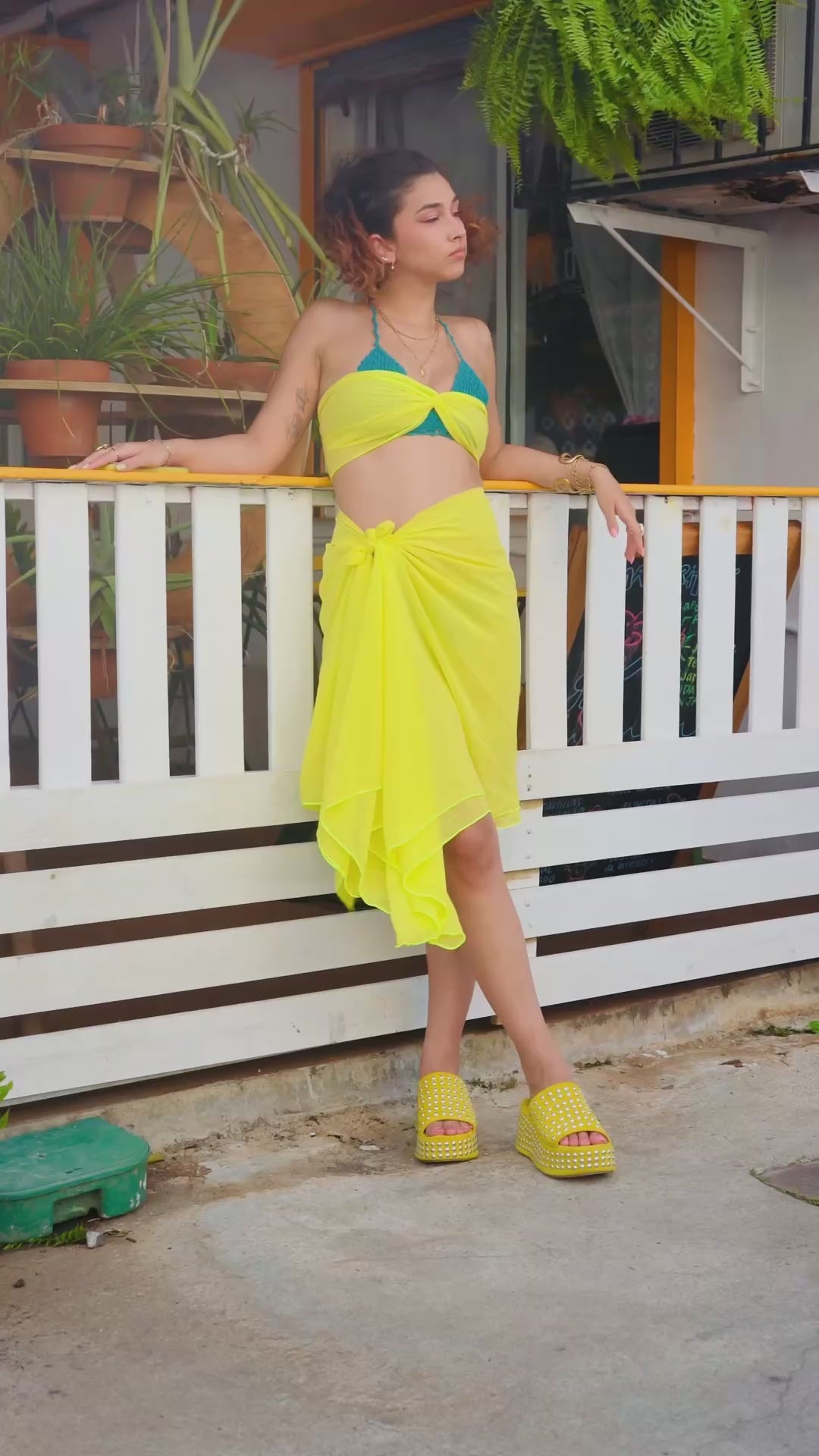 Neon chiffon Multiuse Wrap